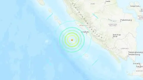 Lokalizacja trzęsienia ziemi (USGS)