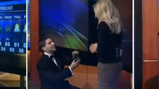 Oświadczył się pogodynce na antenie