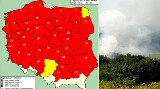 Zagrożenie pożarami w lasach Polski