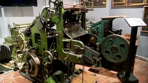 W muzeum można podziwiać stare prasy drukarskie