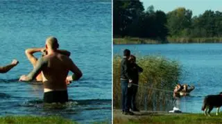 Tak kąpano się w jeziorze Siercze