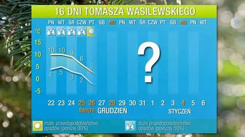 Na śnieg na Święta nie mamy co liczyć
