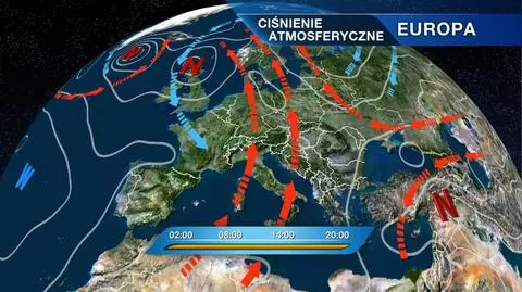 Układ ciśnień nad Europą