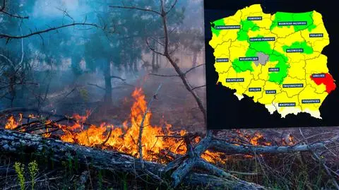Ryzyko pożarowe w wielu regionach