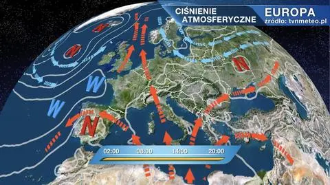 Ciśnienie atmosferyczne w Europie 