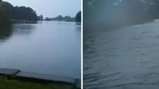 Park przed nadejściem Irene i w trakcie