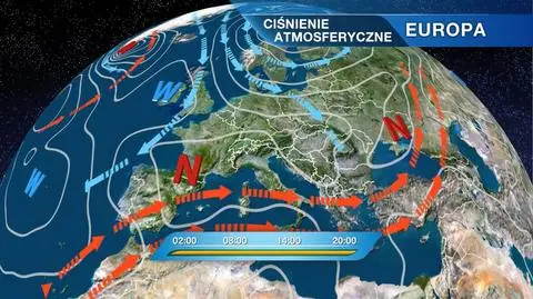 Sytuacja baryczna nad Europą
