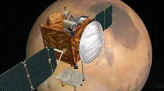 Wyobrażenie Mangalyaana przy Marsie