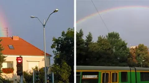 "Nad Poznaniem przeszła burza, a za nią tęcza"