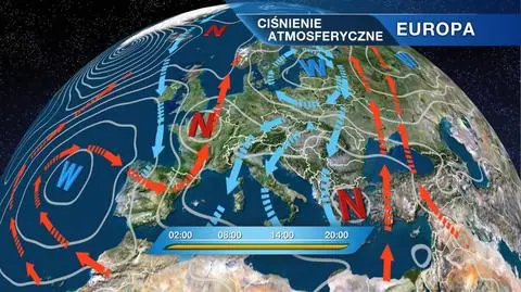 Sytuacja baryczna nad Europą 