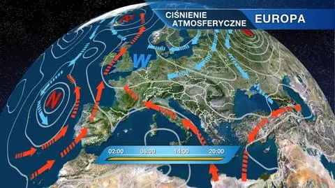 Układ ciśnienia nad Europą
