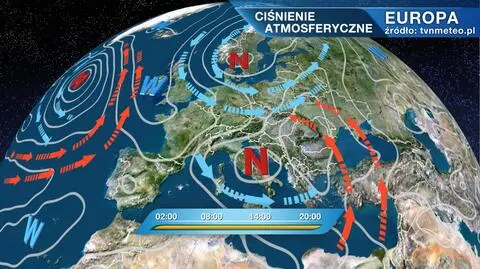 Ciśnienie atmosferyczne nad Europą