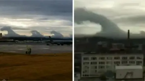 Chmury jak fale tsunami nad Alabamą