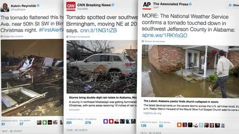 Na południu USA pogoda szaleje. Alabama nękana przez tornada i powodzie