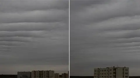 Niebo odbiciem lustrzanym morza. Stratocumulus undulatus zawisły nad Bydgoszczą