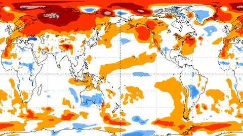 Anomalie temperatury we wrześniu, październiku i listopadzie