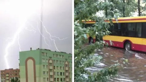 Łódź pod wodą po przejściu burzy