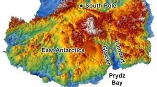 Mapa topografii Antarktydy pod warstwą lodu