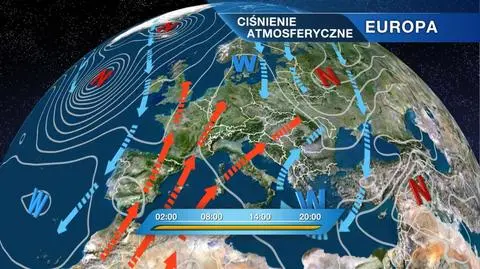 Sytuacja baryczna nad Europą