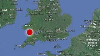 Epicentrum znajdowało się na południe od miasta Gower