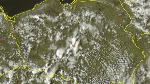 Wyładowania atmosferyczne nad Polską oznaczono plusami