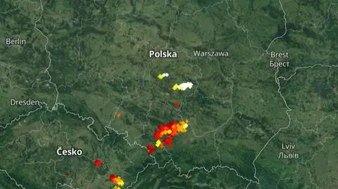 Lokalizacja burz nad Polską