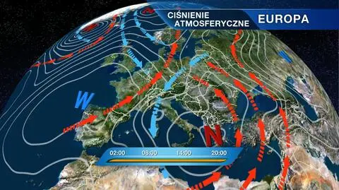 Rozkład ośrodków ciśnienia w Europie