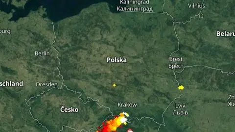 Lokalizacja burz nad Polską