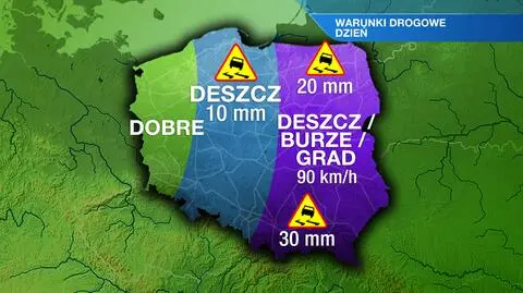 Deszcz, burze, grad. Na polskich drogach będzie ślisko