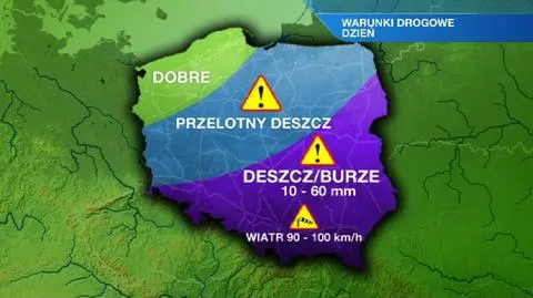W większości kraju pogoda nie ułatwi jazdy