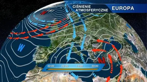 Rozkład ośrodków ciśnienia w Europie
