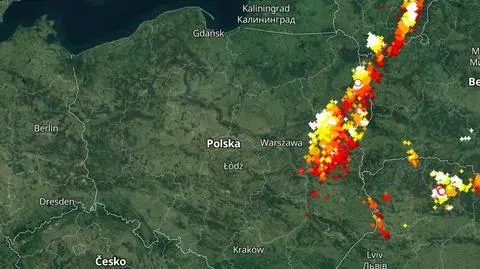 Lokalizacja burz nad Polską