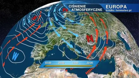 Sytuacja baryczna nad Europą