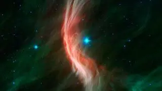 Łukowa fala uderzeniowa wokół gwiazdy Zeta Ophiuchi