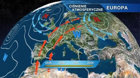 Sytuacja baryczna nad Europą