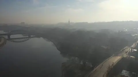 Smog zalega nad Krakowem