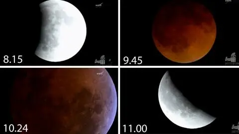 Fazy zaćmienia Księżyca 15 kwietnia 2014