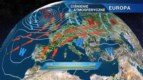 Układy ciśnienia nad Europą