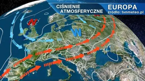 Masy powietrza i ośrodki baryczne nad Europą