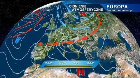 Ciśnienie atmosferyczne nad Europą