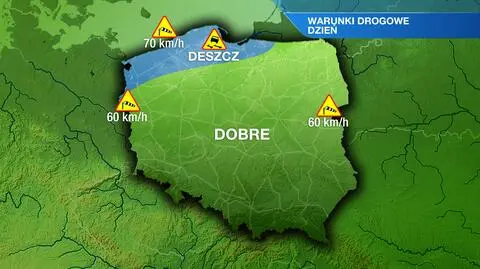 Utrudnienia na drogach w ciągu dnia