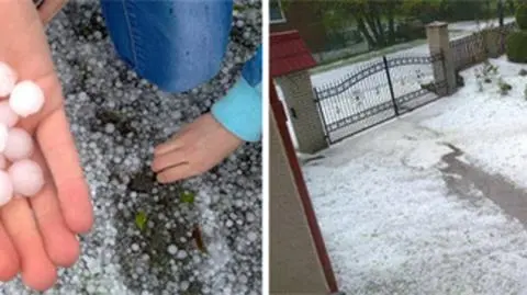 Miejscami grad miał wielkość piłek golfowych