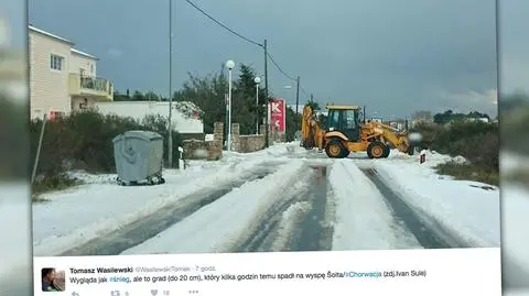 Grad zasypał południe Chorwacji. Tworzył "zaspy" wysokie na 20 cm