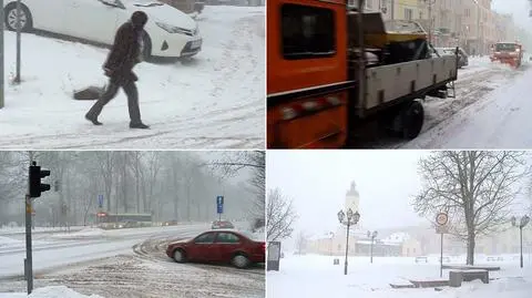 Śnieżyce sparaliżowały Białystok. Ciężarówki nie miały wstępu do miasta