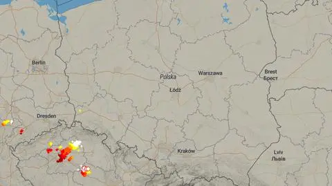 Wyładowania atmosferyczne nad Polską oznaczono plusami