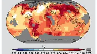 Globalne ocieplenie według NOAA
