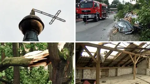 Ponad 1400 interwencji. Wichura jak trąba, pożar od pioruna, złamany krzyż na kościele