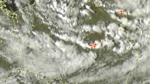 Wyładowania atmosferyczne w Polsce o godz. 16.40