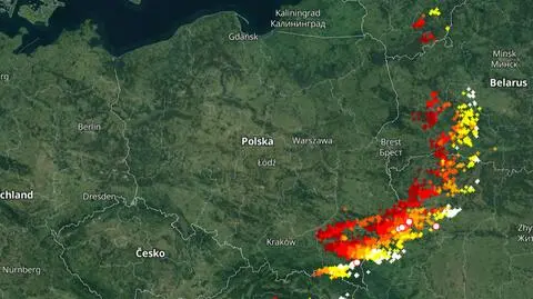 Lokalizacja burz nad Polską
