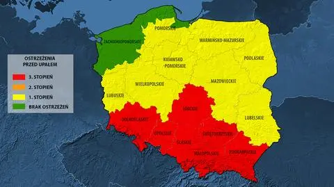 Ostrzeżenia wydane przez IMGW w związku z upałem